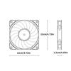 ARGB PC Router Lüfter 120MM Kühlventilator Bürstenlos Tragbarer Kühlventilator Ersatz für PC Gehäuse Schrank Elektronik