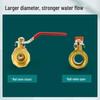 Brass Double Female Thread Ball Valve with Long Handle, Thickened for Water Heating, Available In Sizes: DN25, DN32, DN40, DN50.
