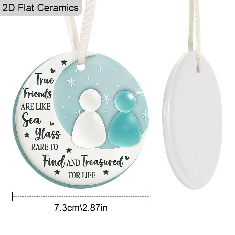 Freundschaft Dekor Ornament Inspirierendes Zitat, Hängedekoration, Festliche Dekoration, Zeitloses Freundschaftsandenken, Weihnachts-/Geburtstagsgeschenke für BBF