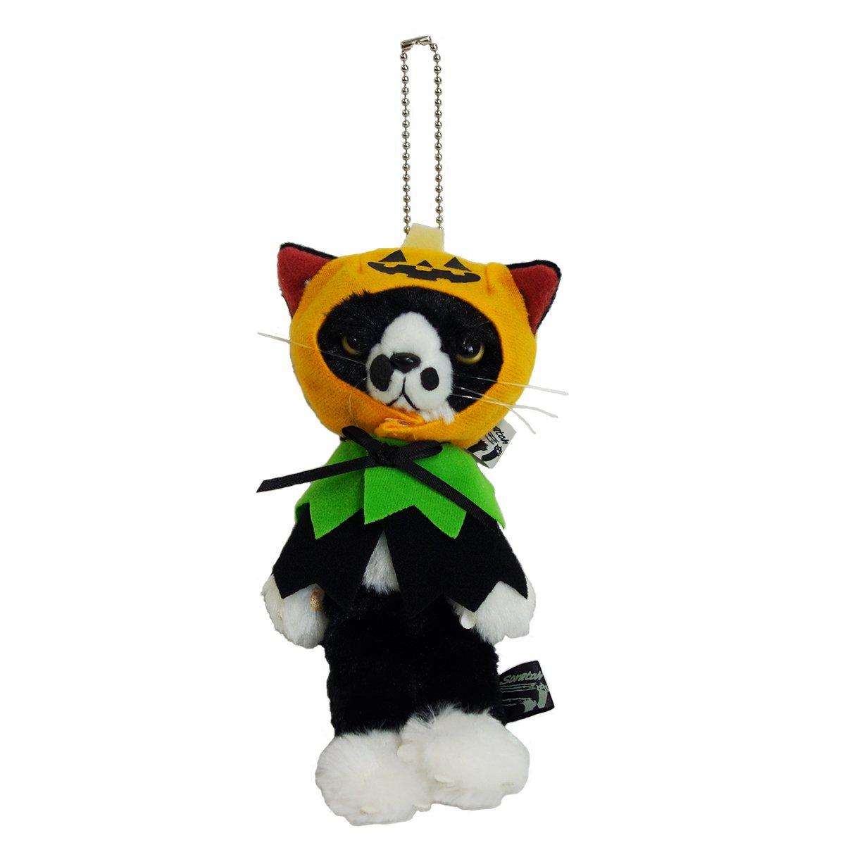 

Naitou Design Scratch Happy Halloween Plush Mascot Cat, 15cm Tall