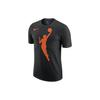 Team 13 Logo Pattern Ribbed Crew Neck Short Sleeve T-Shirt Unisex Tops Black FB9833-010
