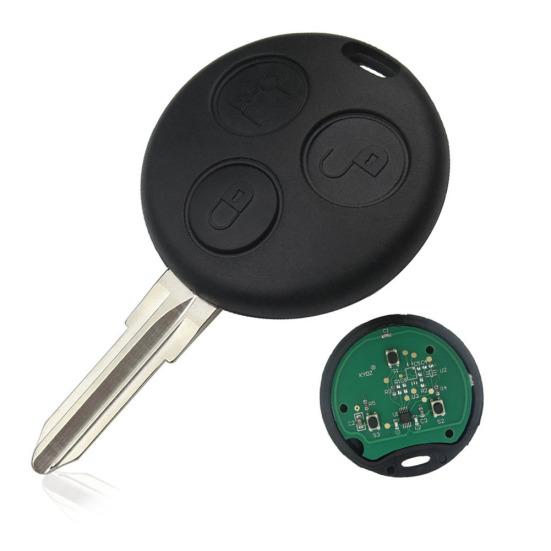 Cheie inteligentă de la distanță, 433,92 MHz, 3 butoane pentru Benz Smart Fortwo Forfour Roadster