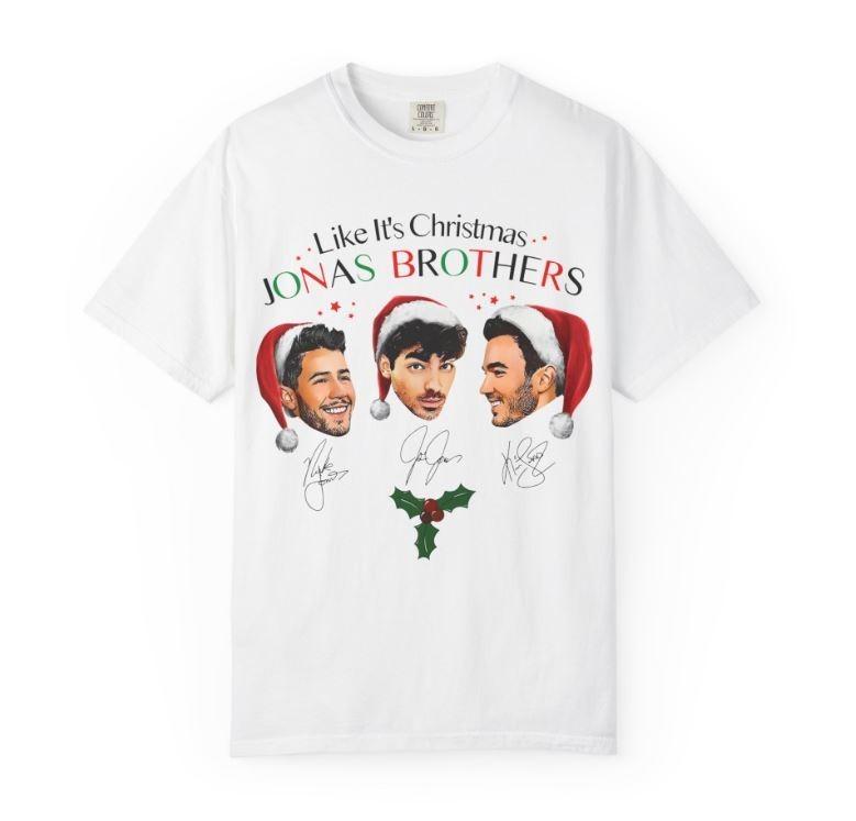 Like Its Christmas Jonas Brothers Merry Christmas White Shirt Comfort PP2616 S