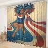 African American Female Curtain Fabric Bedroom Living Room Balcony Blackout Curtain Office Hotel Insulation Curtain