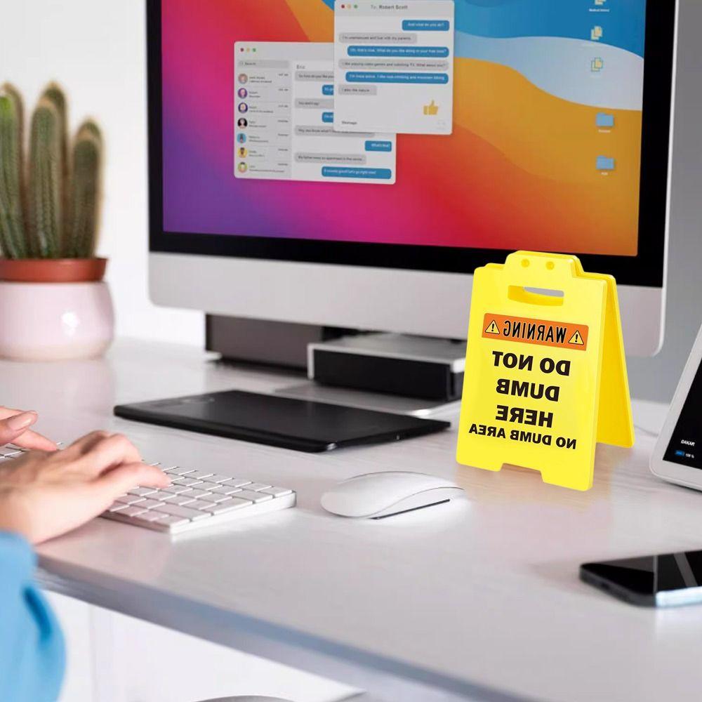 Yellow Funny Office Decor Acrylic Office Decorations Durable Office Signage  for Home Decor