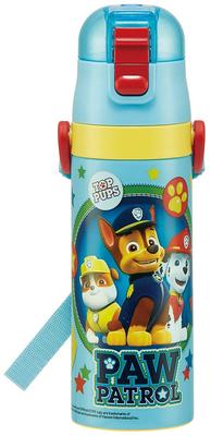 Skater Stainless Steel Water Direct Paw Kids' Bottle, Drinking, 470ml, Patrol, Boys', SDC4-A