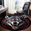 1pc Wolf Pack Office Round Area Rug, Under Office Chairs Bedroom Living Room Home Decor, Room Deco
