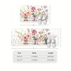 1Pcs Anti Fatigue Kitchen Rugs  Floral Print Waterproof Non-Slip Thick Cushioned Kitchen Mat Heavy Duty Comfort Standing Mat for Kitchen