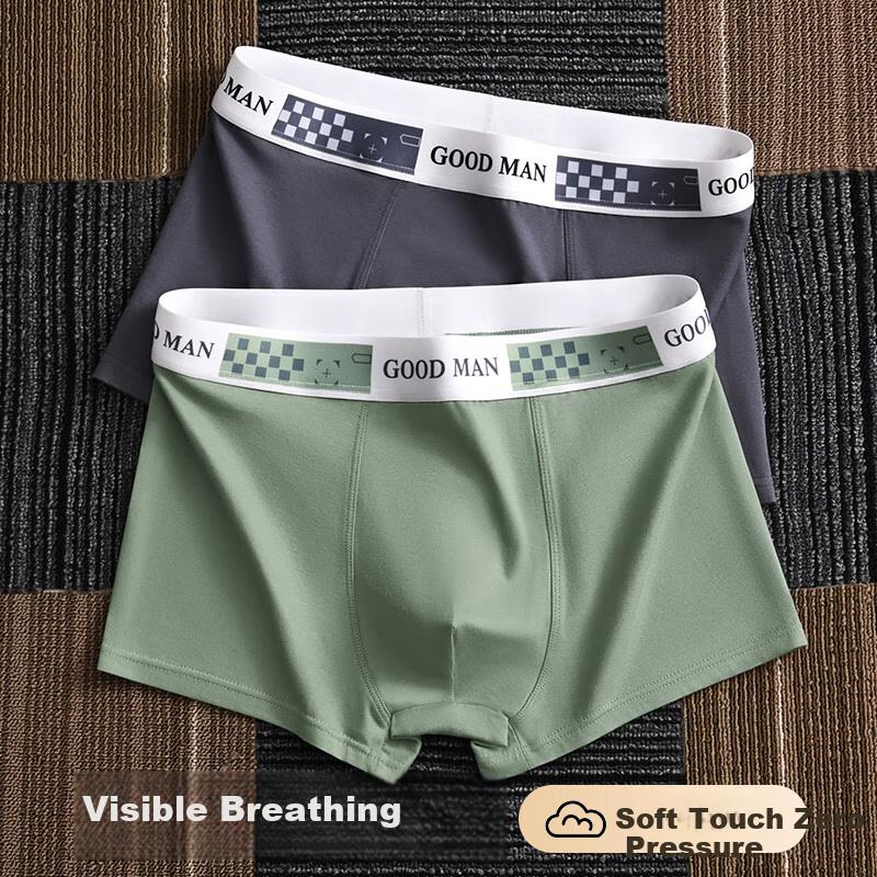Bingxuemumian Men's Underwear, Pure Cotton Boxer Briefs, Loose-Fitting Athletic Style, Youth And Adult Sizes, Father's Day Gift