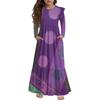 Girls' Tiered Ruffle Dress - Long Sleeve Printed Maxi With Pockets