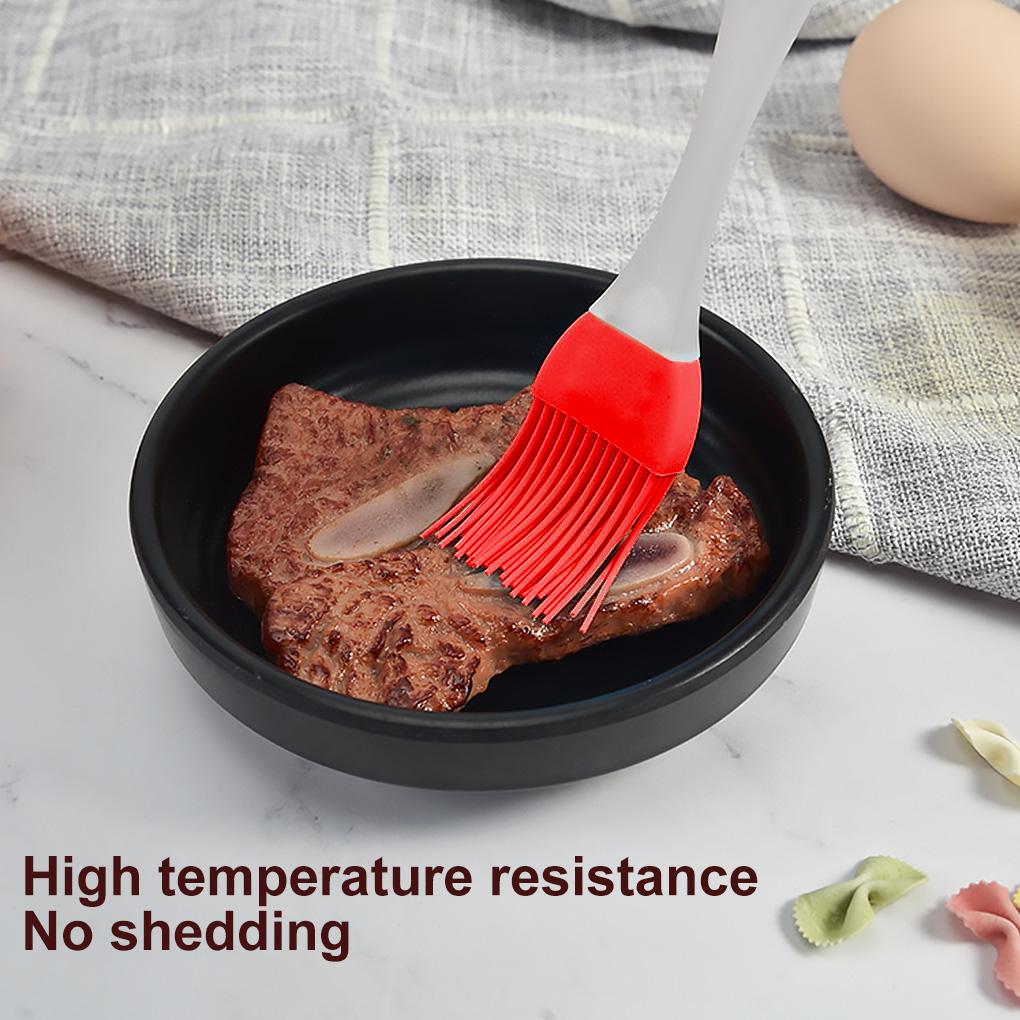 Silicone Basting Brush Clear Handle Heat Resistant Pastry Pancake BBQ Oil Brush