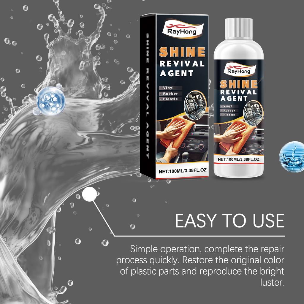 RAYHONG Automotive Plastic Refinisher Clean Interior Stain Removal Scratch Plastic Maintenance Brightening Care Agent