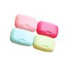 4 Pcs Waterproof Soap Box Creative Holder Dish with Cover Gym Bathroom Accessories Storage Rack Pink Tray