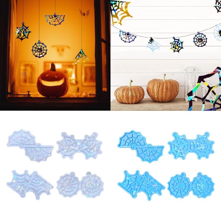 Spiderweb Silicone Molds Holographic Mold Keyring Earring Pendant Making Tool