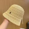 Women's Summer Colorful Knitted Bucket Hat - Fashionable, Hollow Design, Versatile, Sun Protection for Outdoor Travel