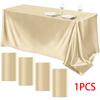 Rectangle Wedding Satin Large Tablecloth Bright Smooth Silk Table Cover Anniversary Dining Party high-end Table Decor