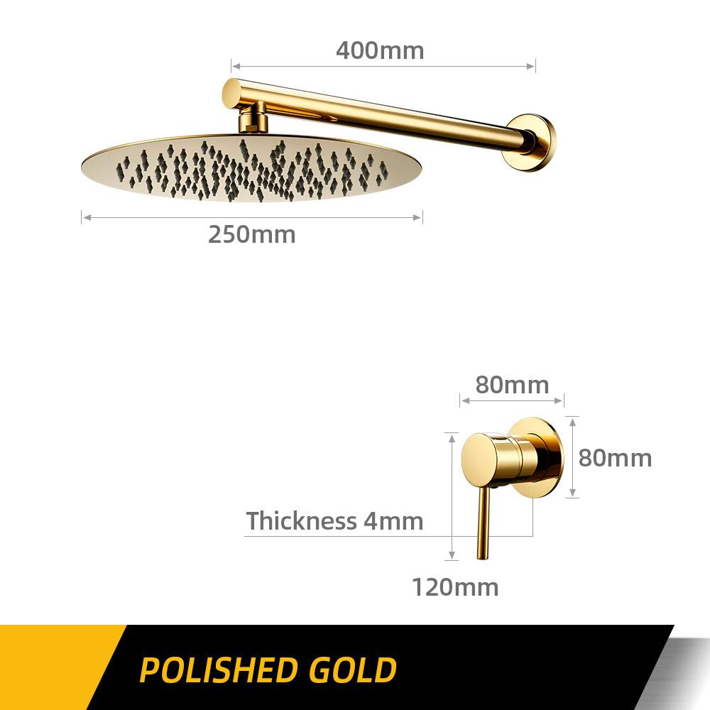 Badezimmerarmatur Gunmetal Duscharmatur Wandmontiert 8/10/12 Zoll Regendusche Mischbatterie Duschkopf Mit Sedal Kartusche Duschset