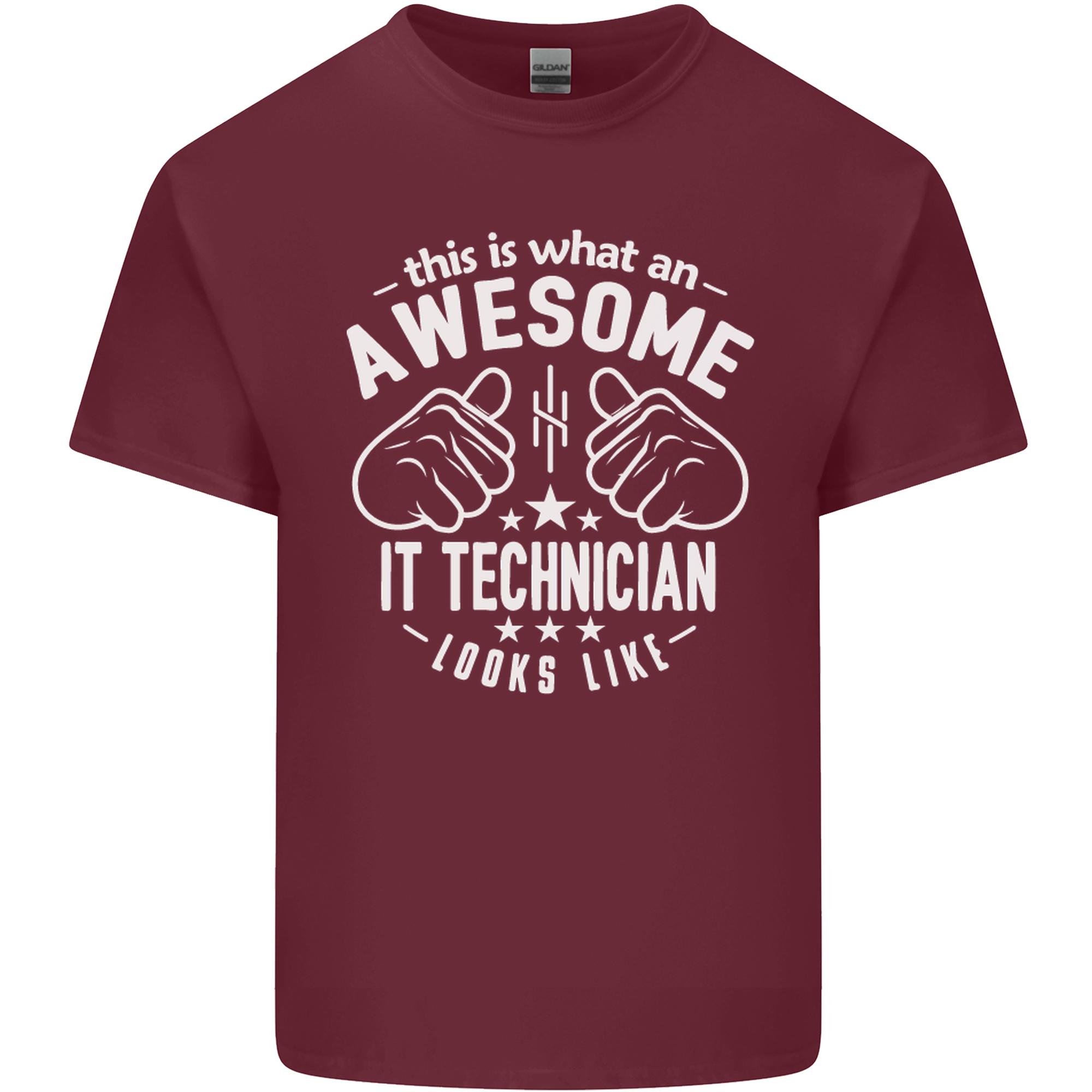 An Awesome IT Technician Looks Like Unisexs Light Cotton TShirt S