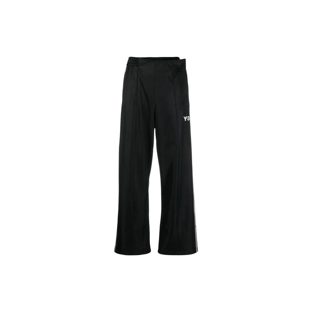 Y-3 Striped Logo Print Wide-Leg Sports Pants Women pants Black H63060