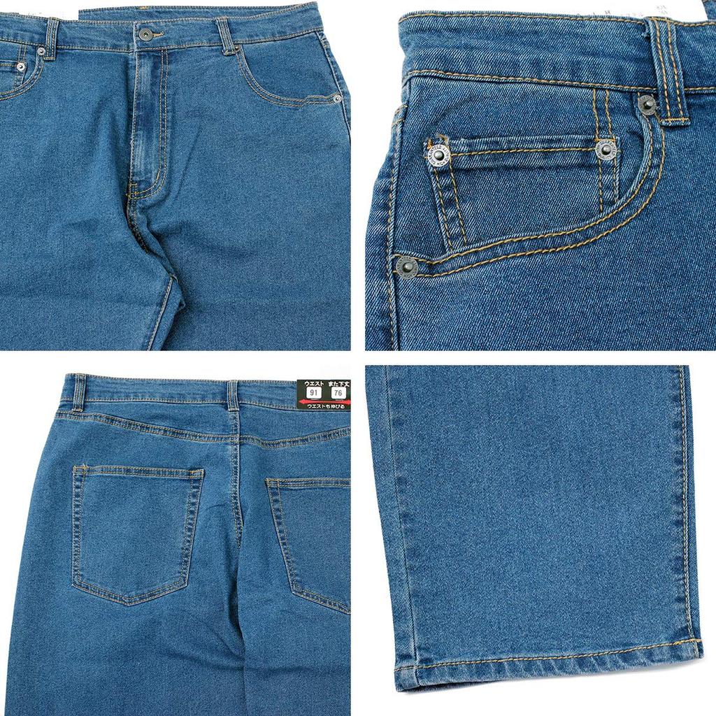 One Colors Denim Plus Sizes Slim or Regular Stretch Tapered Size Navy Men's Pants, Available, Fit, Jeans/Chino Pants, 88, (76cm Inseam)