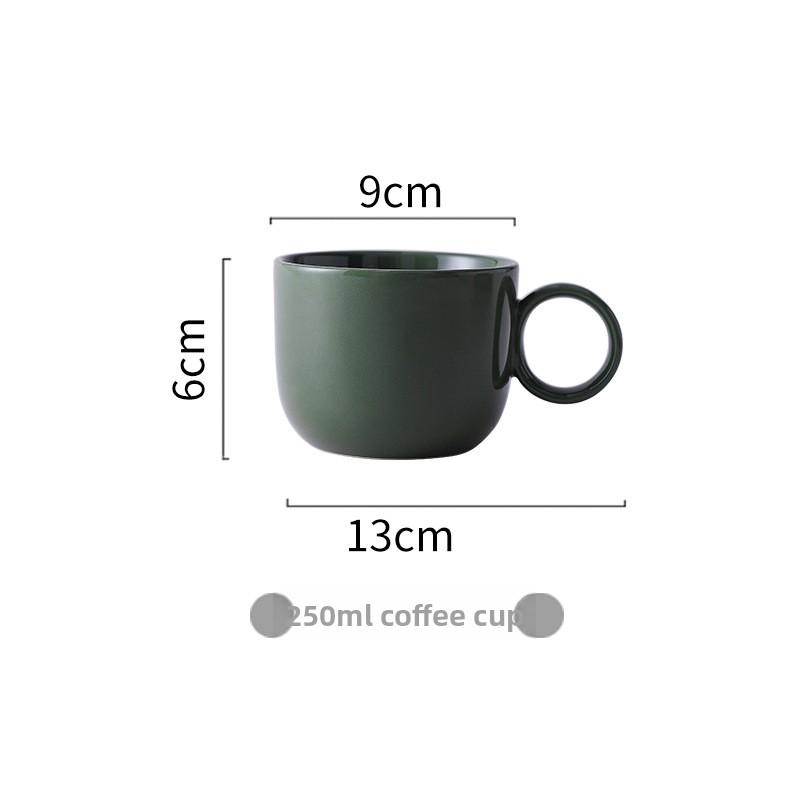 

7 8 Inch Green Ceramic Plate Hotel Creative Ins Style Coffee Steak Pasta Breakfast Round Dish