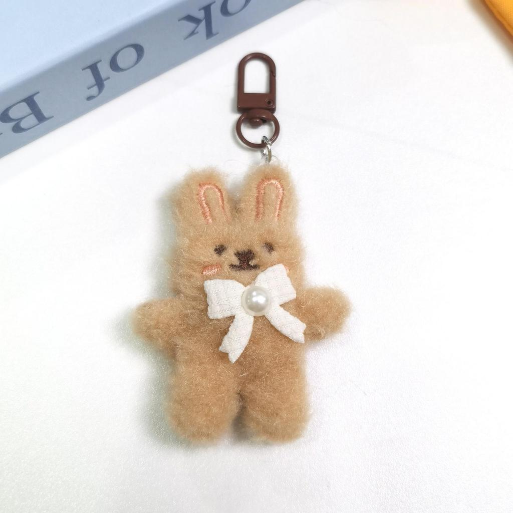 Cartoon Rabbit Plush Keychain: Cute Backpack Charm & Student Gift