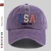 pc American  Years of Freedom  Star Pattern Print Baseball Cap Fashion Patriotic WomenS Daily Wear Design Sun Hat Comfo