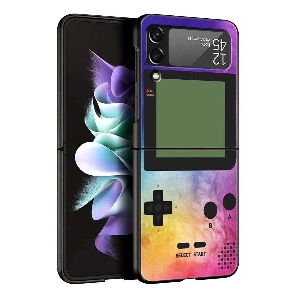 

Для Samsung Galaxy Z Flip 3 4 5 Жесткий Черный Складной ПК Чехол для Телефона Gameboy Мальчик Игра Для Samsung Z Flip3 Задняя Крышка Защитный Корпус Galaxy Z Flip 5