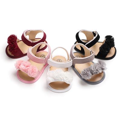 Baby Kids Girl Soft Sole Shoes Floral Anti-slip Sandals Prewalkers Hollow Shoe