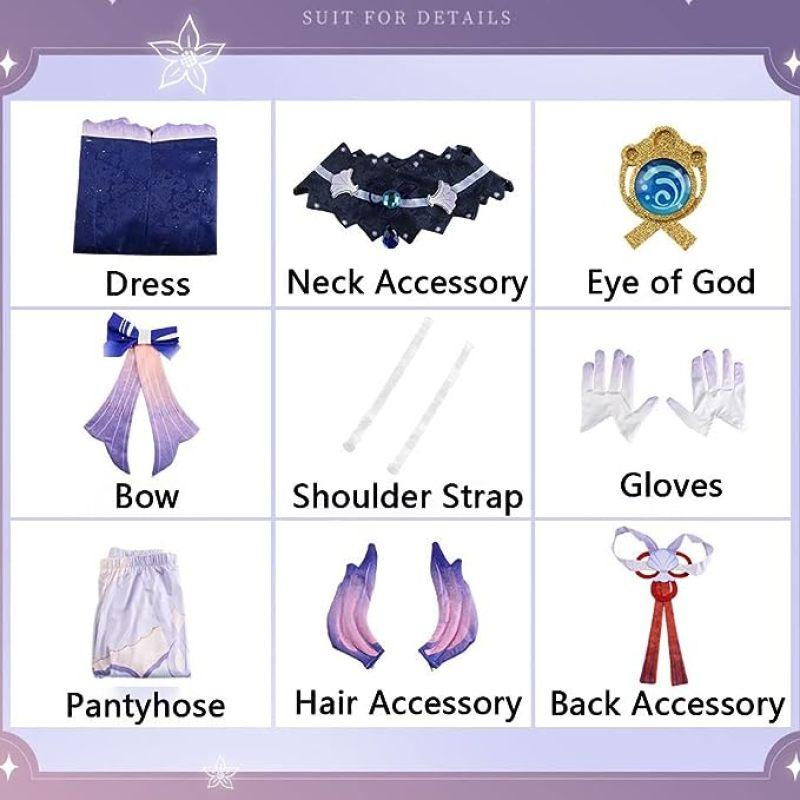 Oikawa Kokomi Cosplay Στολή Sangonomiy Kokomi Outfits Role Play Πλήρες σετ για γυναίκες Halloween