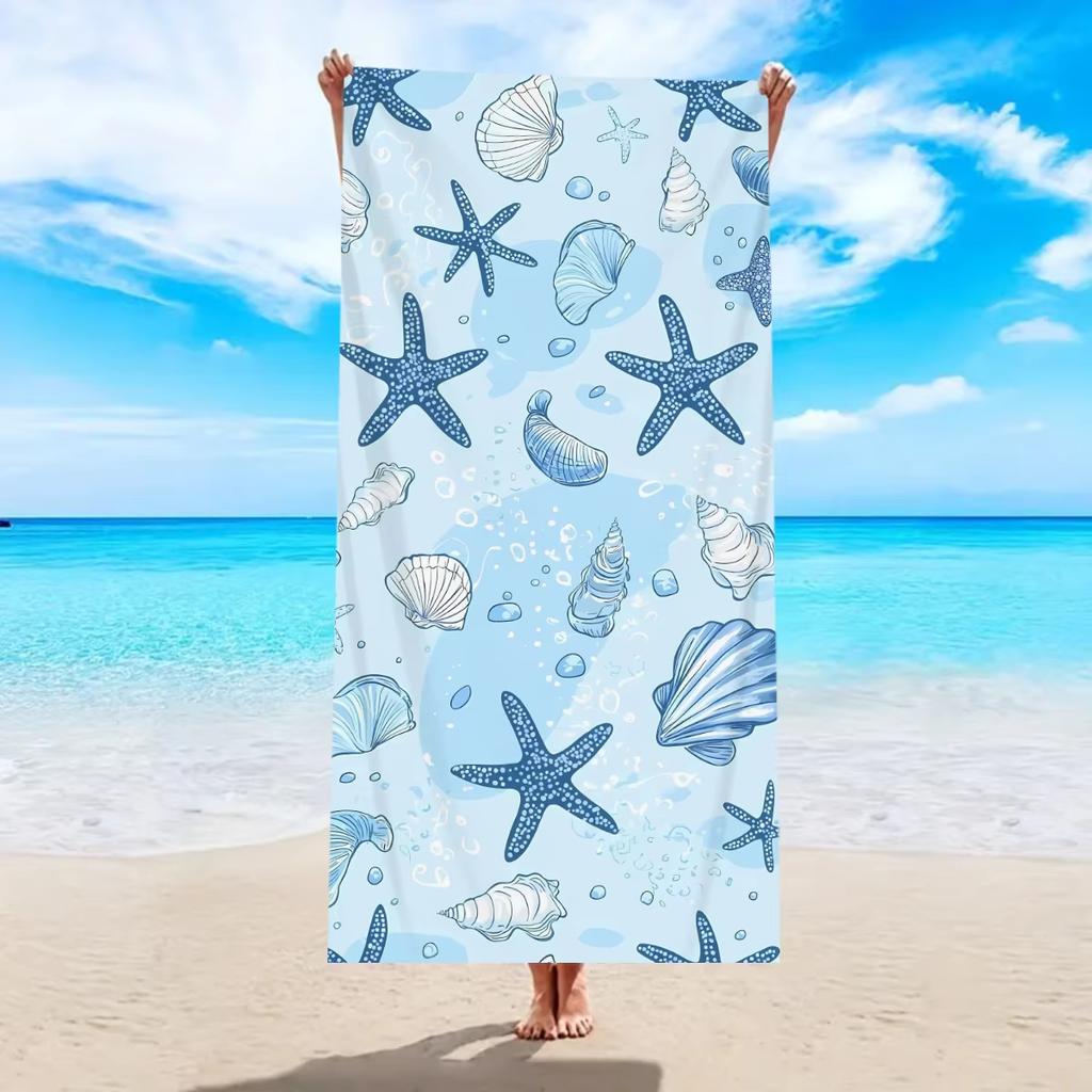 Sea Element Beach Towel, Quick Dry Absorbent Multifunctional Swimming Sports Towel for Travel Camping Summer Vacation