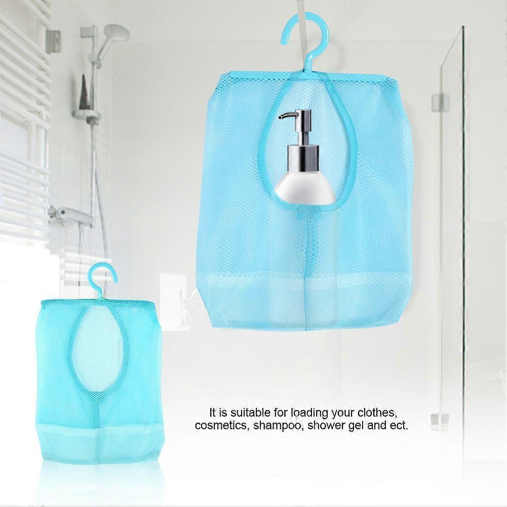 Multi Purpose Hanging Mesh Storage Bag for Socks Stockings Bra Underwear Bathroom Blue