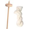Drop Spindle Top Whorl Yarn Spinner with Wool Strips Crafting Supply Practical Easy to Use 12.80inch Wood Drop Spindle Set for Woven DIY