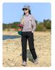 Women's Lightweight Quick-Dry Long Sleeve T-Shirt, Stand Collar, Breathable Patchwork for Hiking, Running, Outdoor Sports - Spring/Summer