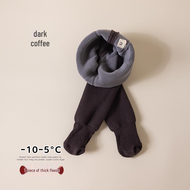 Winter Fleece-Lined Baby Leggings: Warm, Open-Crotch, Thickened One-Piece Pants for Children