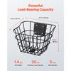 SucceBuy Front Bike Basket Electric Scooter Basket with Fixed Bracket - Max Bearing 20 lbs Kids Bike Basket/Adult Bicycle Basket