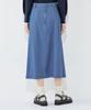 Petit Honfleur Denim Flare Skirt 67cm Women's (524276), Blue,