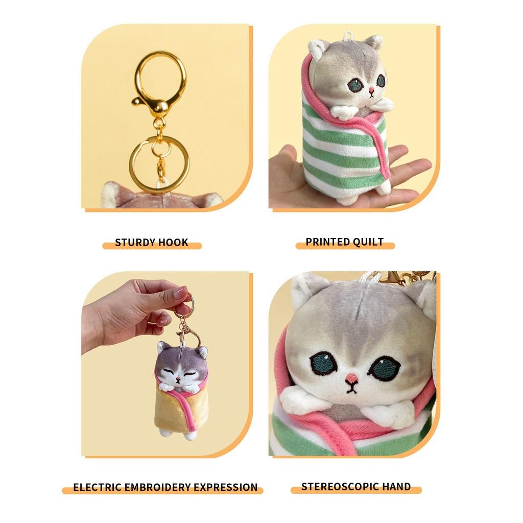 Fumao Pendant, Cat Blanket, Plush Doll, Schoolbag, Doll Bag, Hanging Accessory