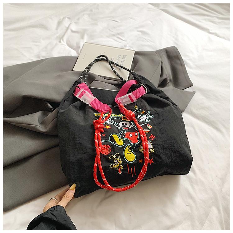 Girl Cartoon Mickey Mouse Backpack With Polyester Material For School And Outings