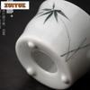 Handbemalter Bambus-Tee-Infusor Ästhetischer Weißer Porzellan-Tee-Brühsieb Tee-Filter Diffusor Teegeschirr-Zubehör Ornamente