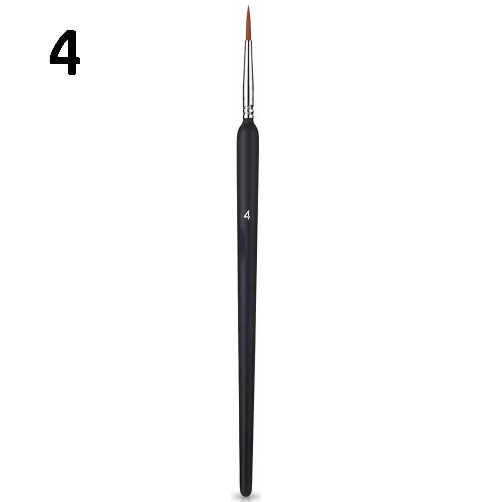 Outline Hand-Painted Watercolor Brush: Wolf Hair, Fine Line & Thick Round Handle for Chinese Painting & Nail Art.