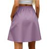 Women's Casual Loose-Fit Elastic Waistband A-Line Skirt