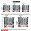 2pcs 2D Flat Printing Merry Christmas Popular Drapes Cute Christmas Deer Present Polyester Fabric Without Electricity Festive