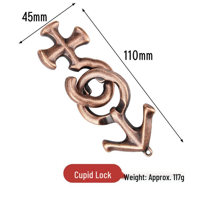 Kongming Lock 9-Link IQ Puzzle - Zinc Alloy Educational Toy for Adults & Kids