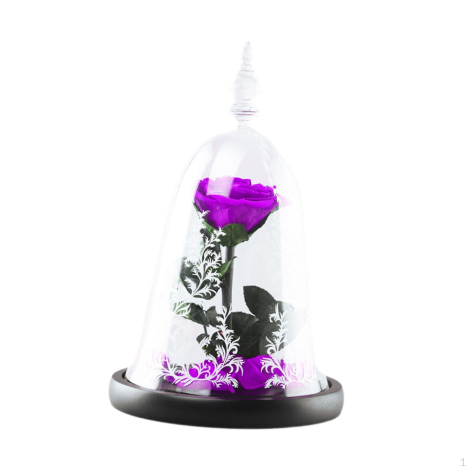 

Подарок в виде цветка розы на День святого Валентина, украшение для рабочего стола, сохраненное для женщин фиолетовый