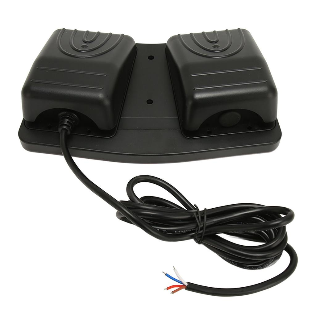 Double Foot Switch High Power Self Locking 2 Wire Foot Pedal Switch for Appliance Industrial Equipme