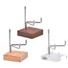 4 Pack Modern Rock Artifact Display System Easy Assembly Metal Frame Wood Multiple Scene Decoration Easy Setups