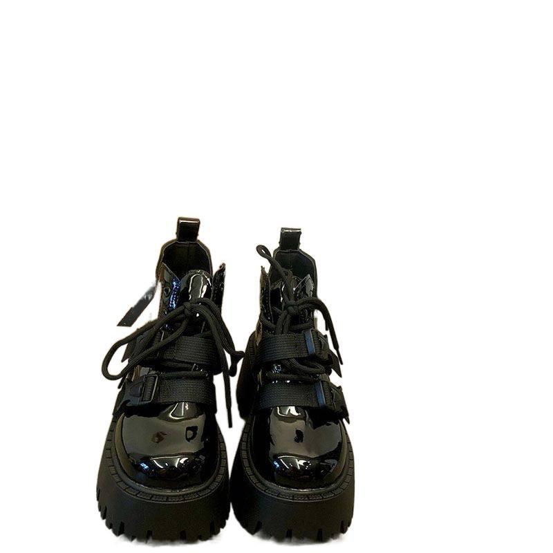 Black British Martin boots women's autumn 2025 French boots thick-soled small sweet cool style high-end small short boots