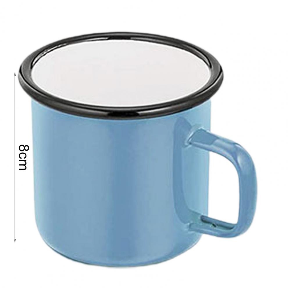 350ml Emaille-Wasserbecher Zuverlässig Runde Kante Metall Stabil Rostfrei Milchkaffeebecher für Zuhause