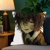 B-Bungo Stray Dogs Anime Pillow Case Fashion Square Pillowcase Bedroom Sofa Room Ins Decoration Leisure